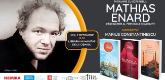 Mathias Enard în România – evenimente la Iași și la București