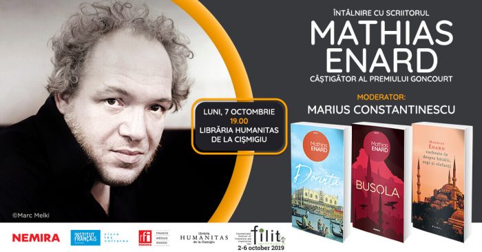 Mathias Enard în România – evenimente la Iași și la București